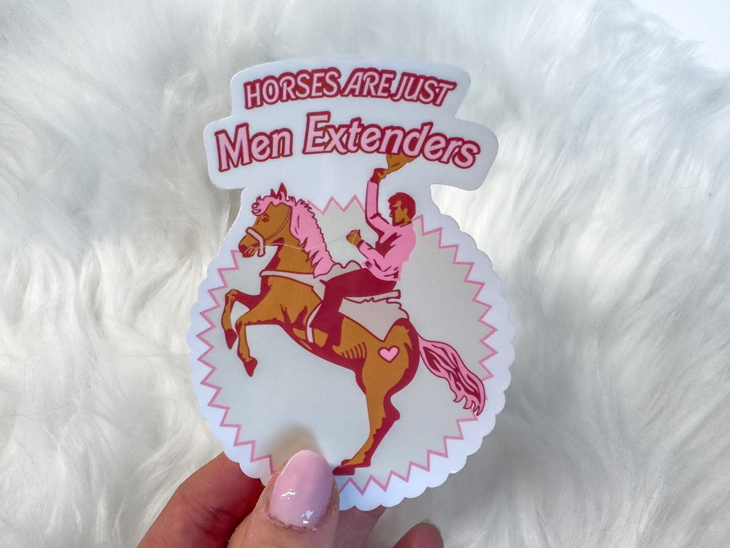 Horses Are Just Men Extenders Waterproof Vinyl Sticker