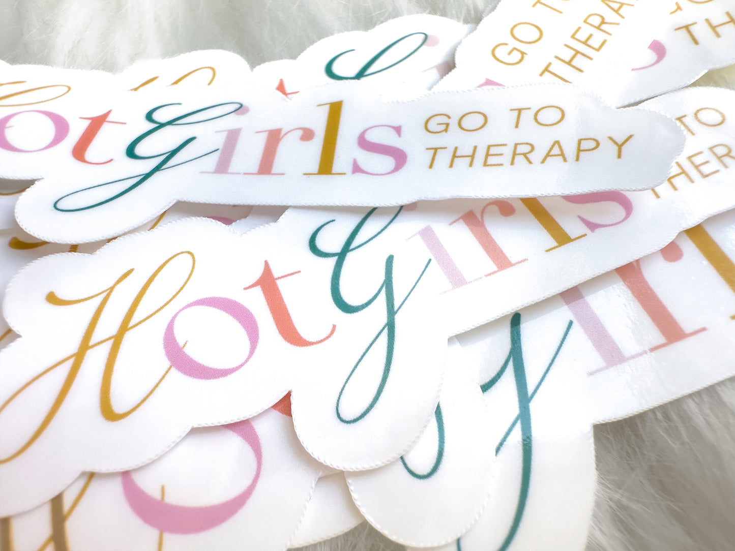 Hot Girls Go to Therapy Sticker