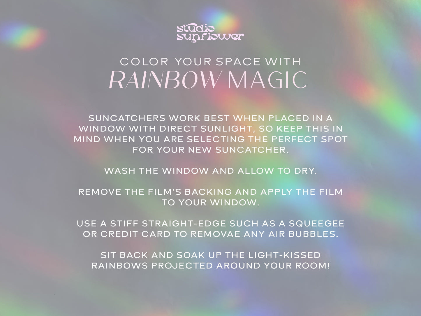 Iridescent Butterfly Rainbow-Making Suncatcher Window Cling