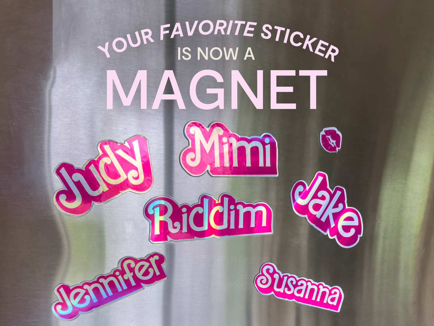 Custom Name Holographic Magnet