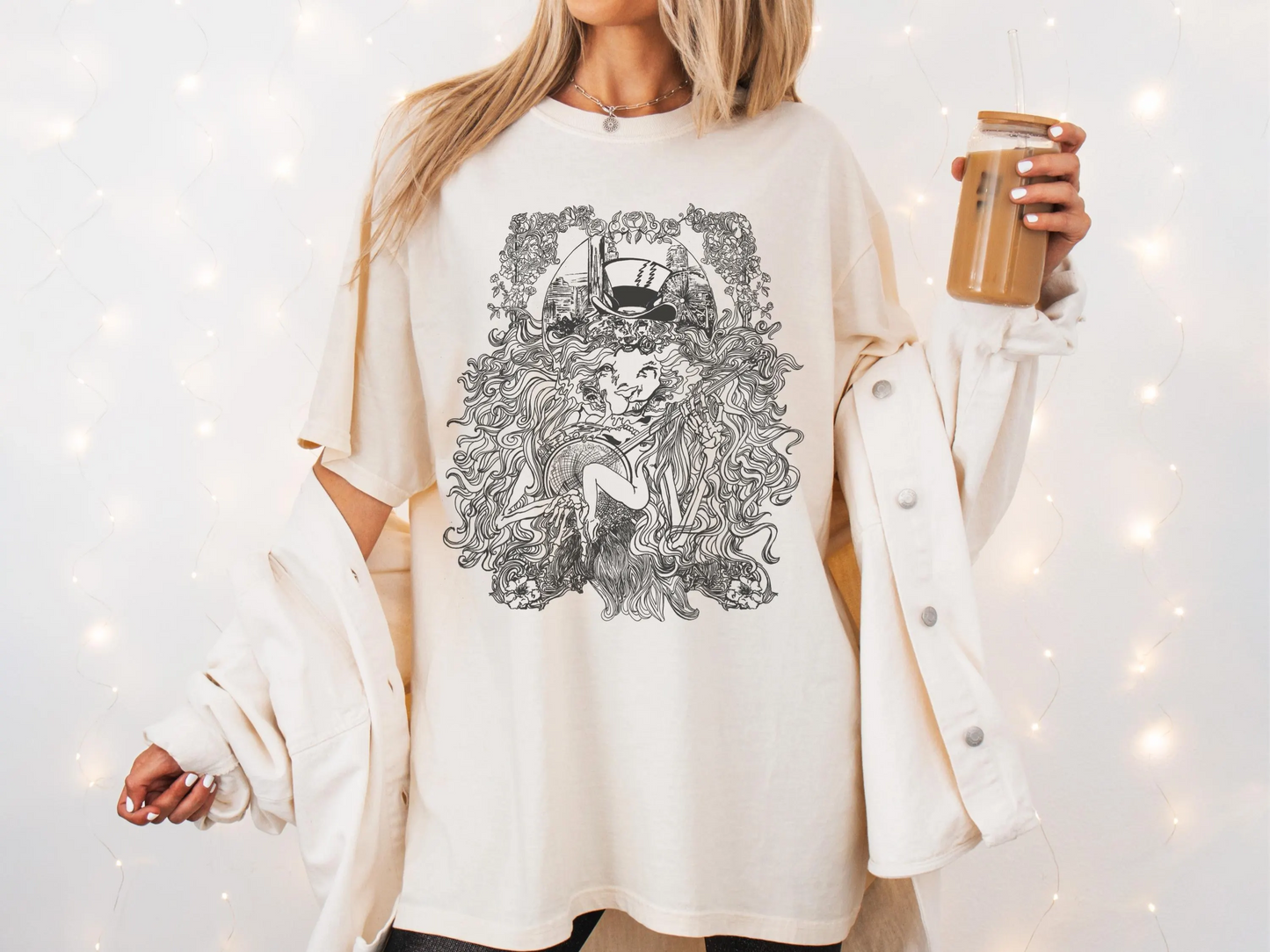 Grateful Lion Psychedelic Art Comfort Colors TShirt