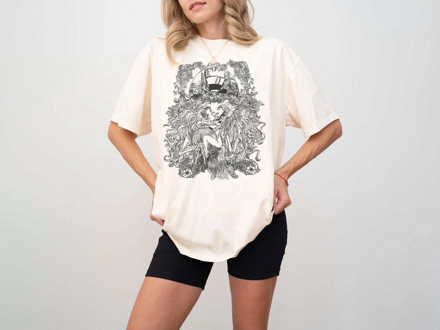 Grateful Lion Psychedelic Art Comfort Colors TShirt