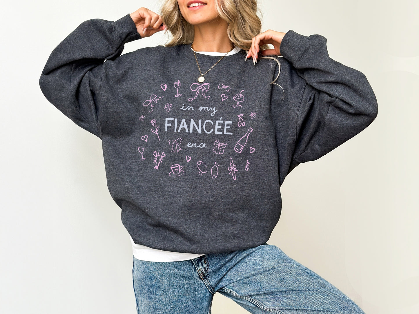 In My Fiancée Era Crewneck Multicolor