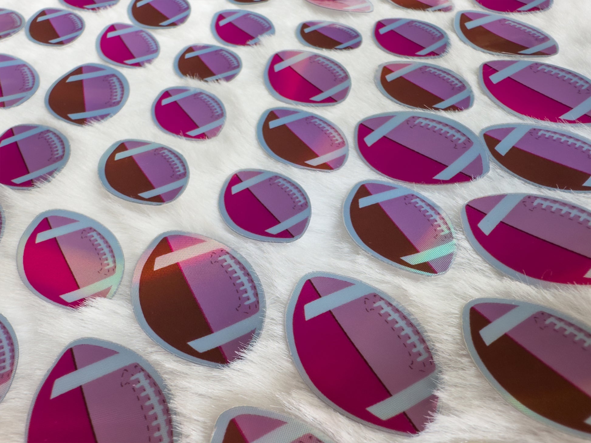 Mini football holographic stickers