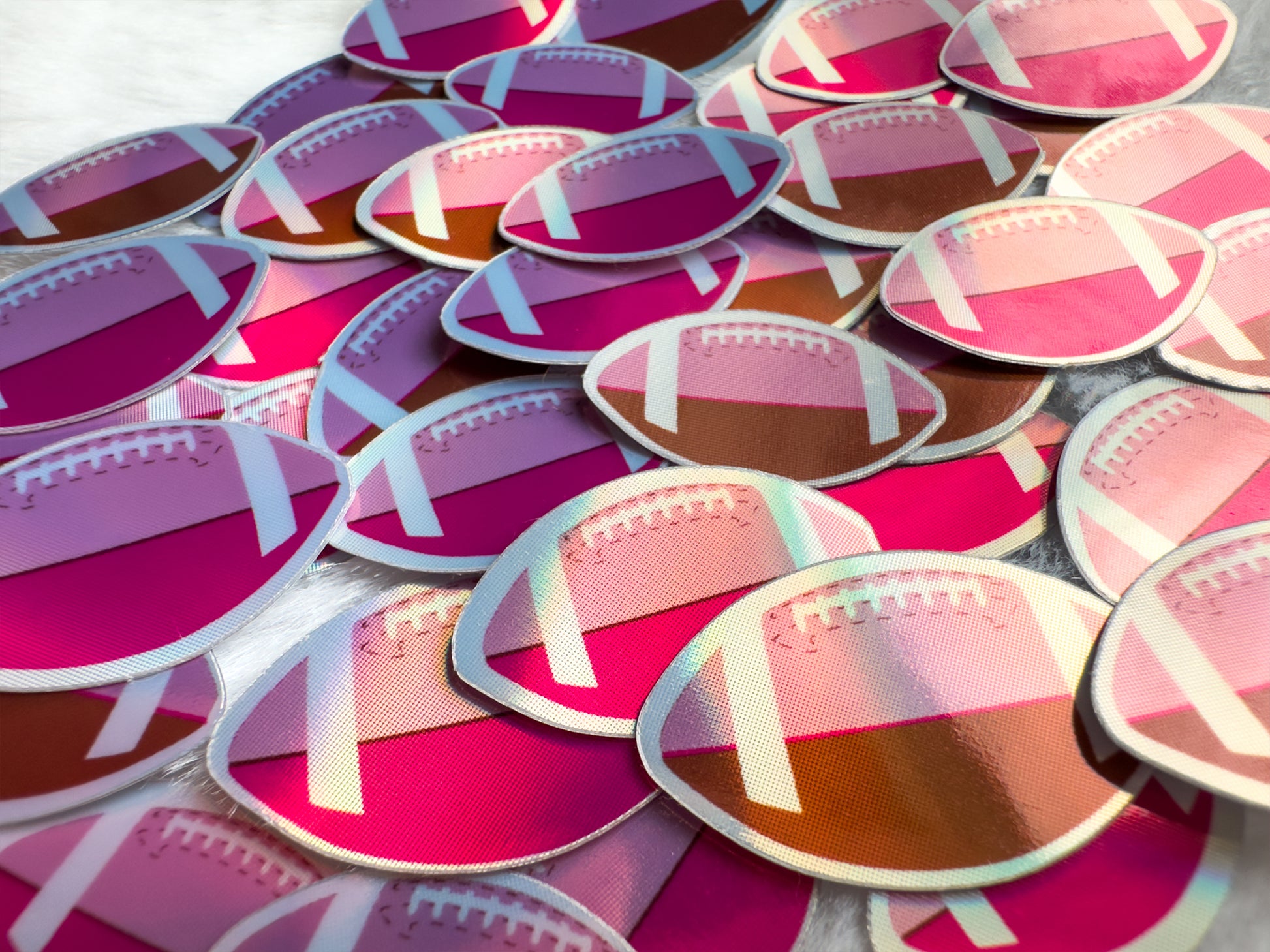 Pink Football Stickers