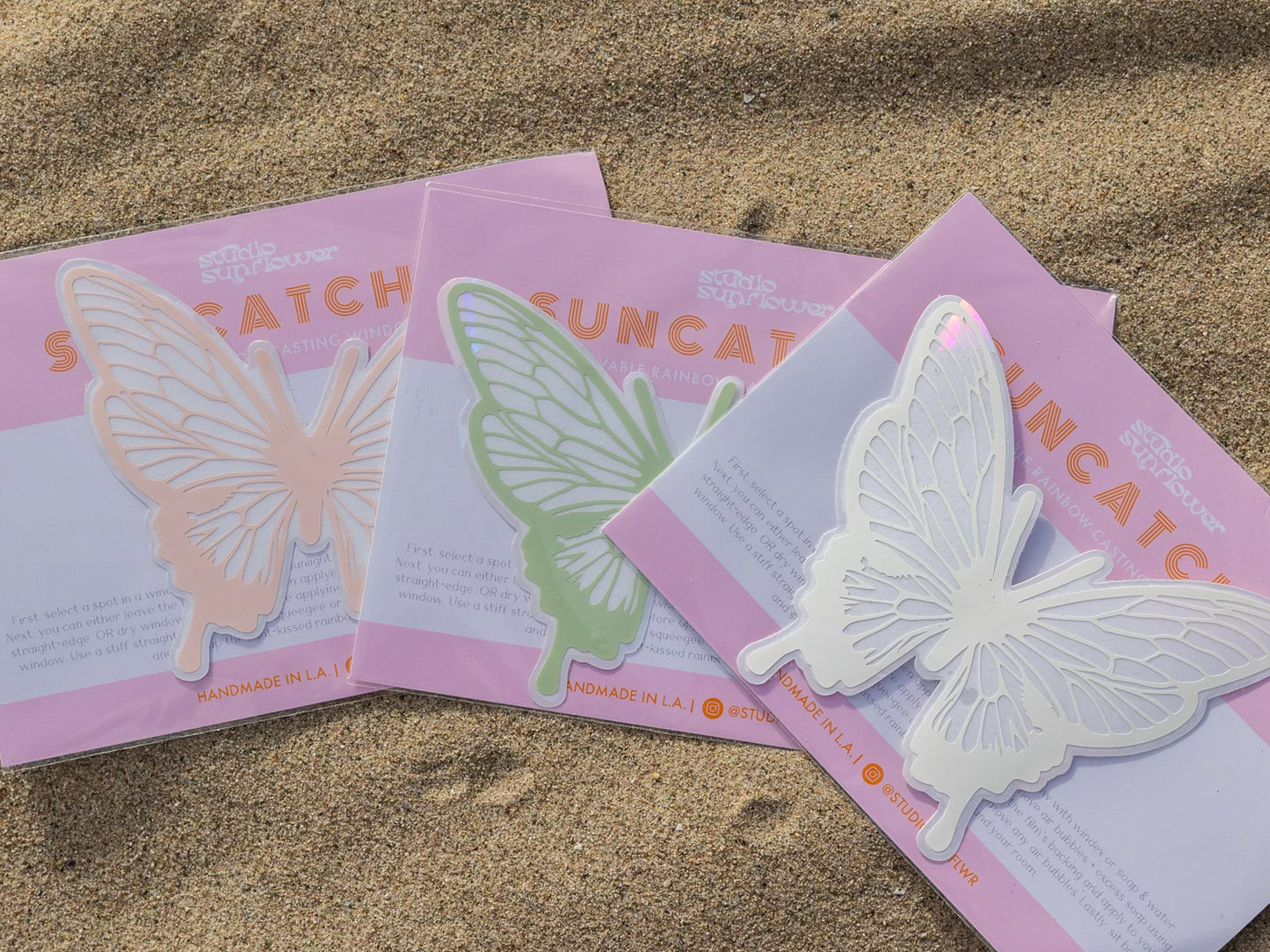 Pastel Butterfly Rainbow-Making Suncatcher Window Sticker