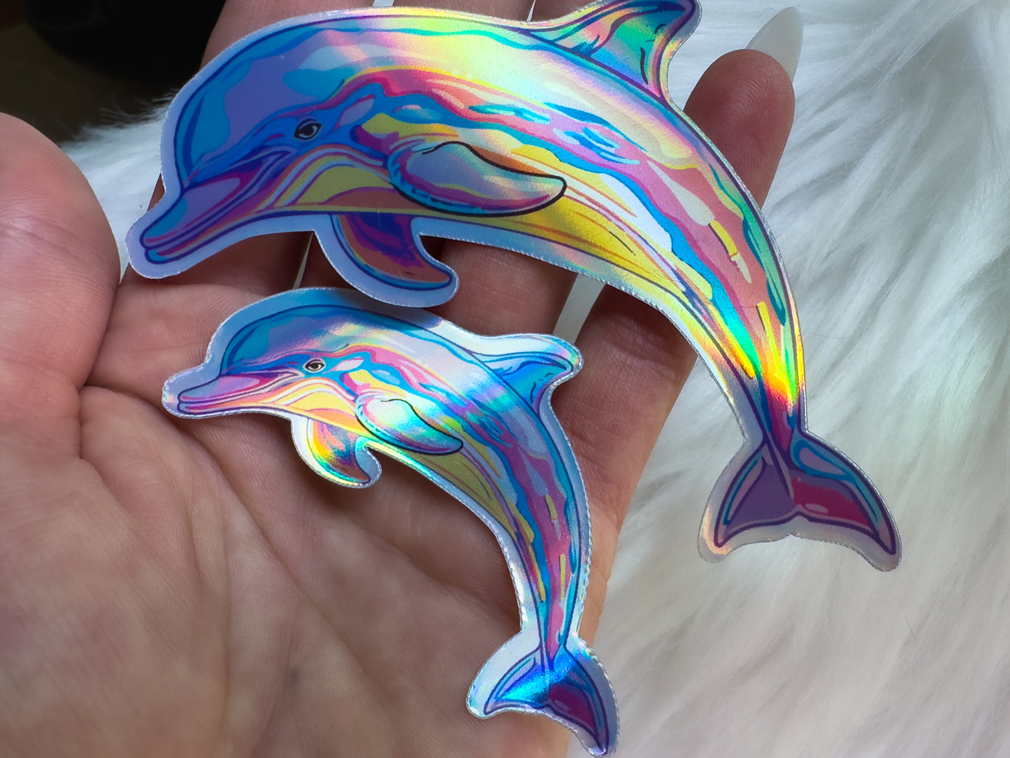 size variants dolphin stickers