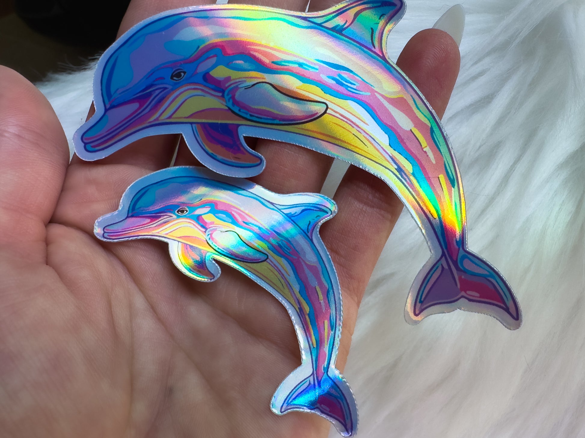 size variants dolphin stickers