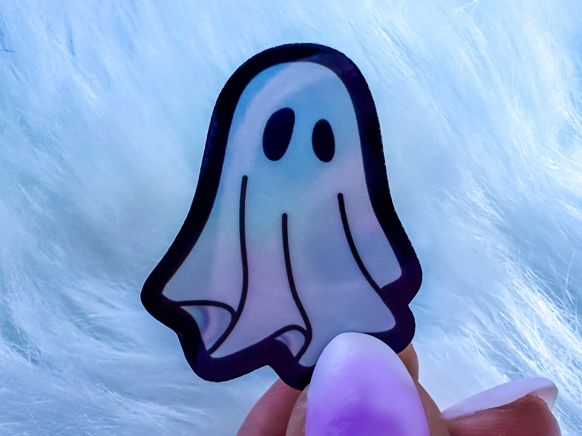 Cute Waterproof Holographic Ghost Stickers for Water Bottle