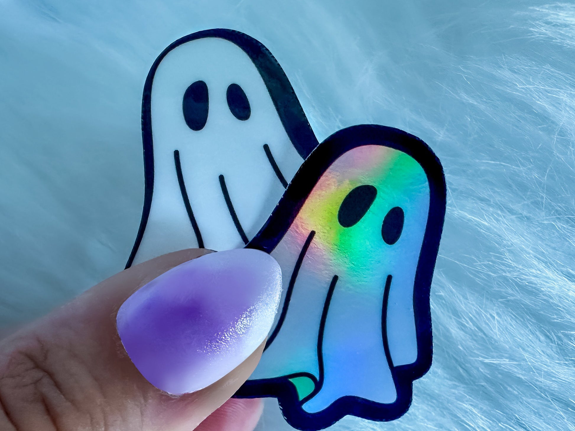 Cute Holographic Ghost Stickers