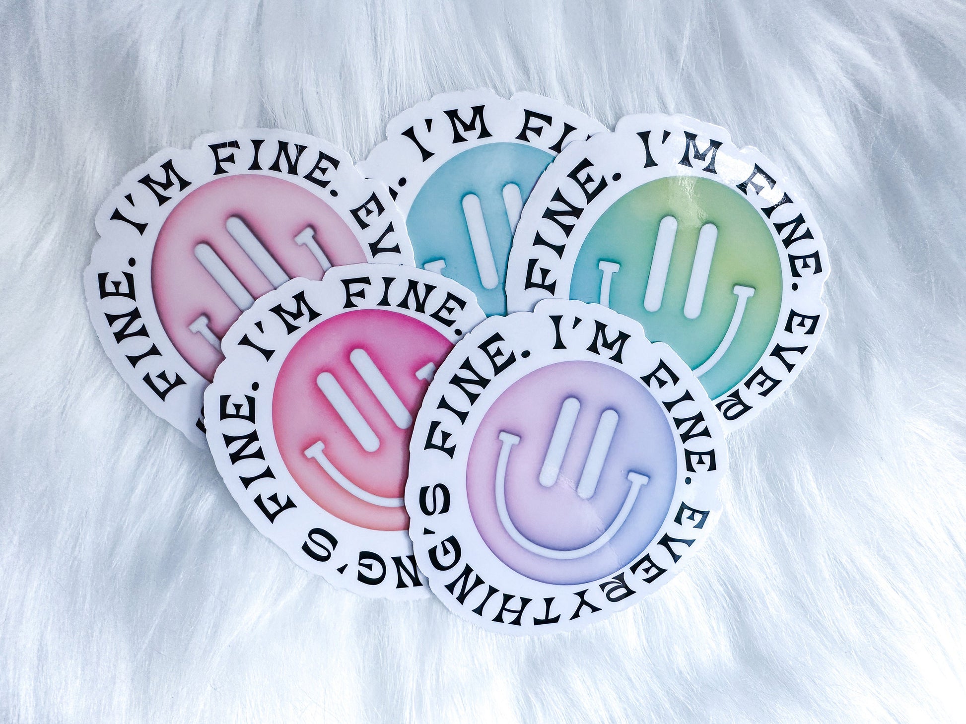 Smiley watercolor sticker pack