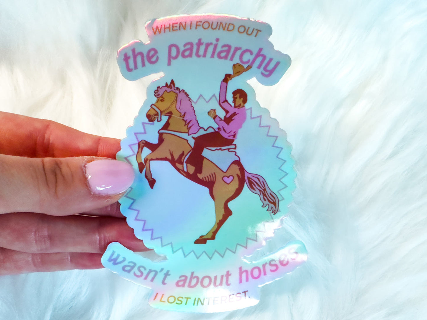 Horses > Patriarchy Waterproof Vinyl Sticker