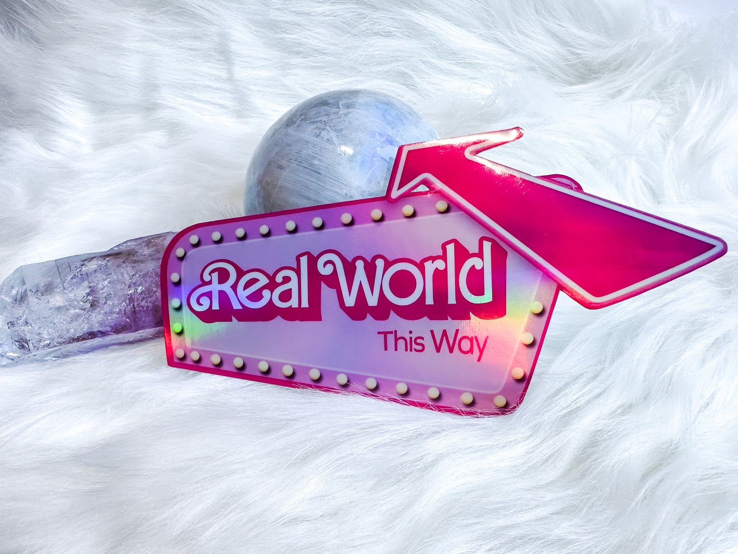 Real World This Way Sticker