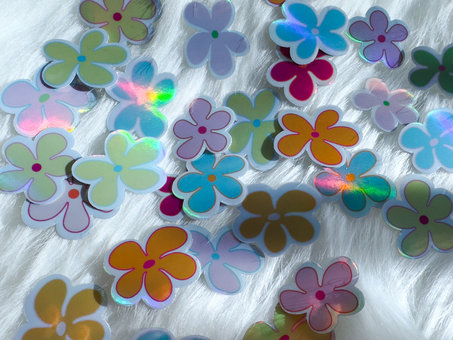 Groovy Flower Holographic Sticker Pack