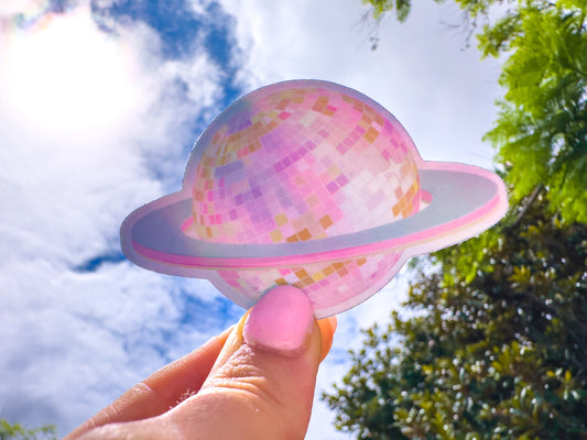 Intergalactic Disco Waterproof Holographic Sticker