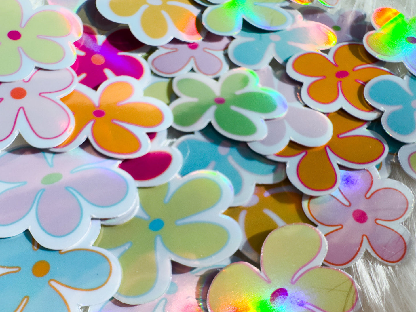 Groovy Flower Holographic Sticker Pack