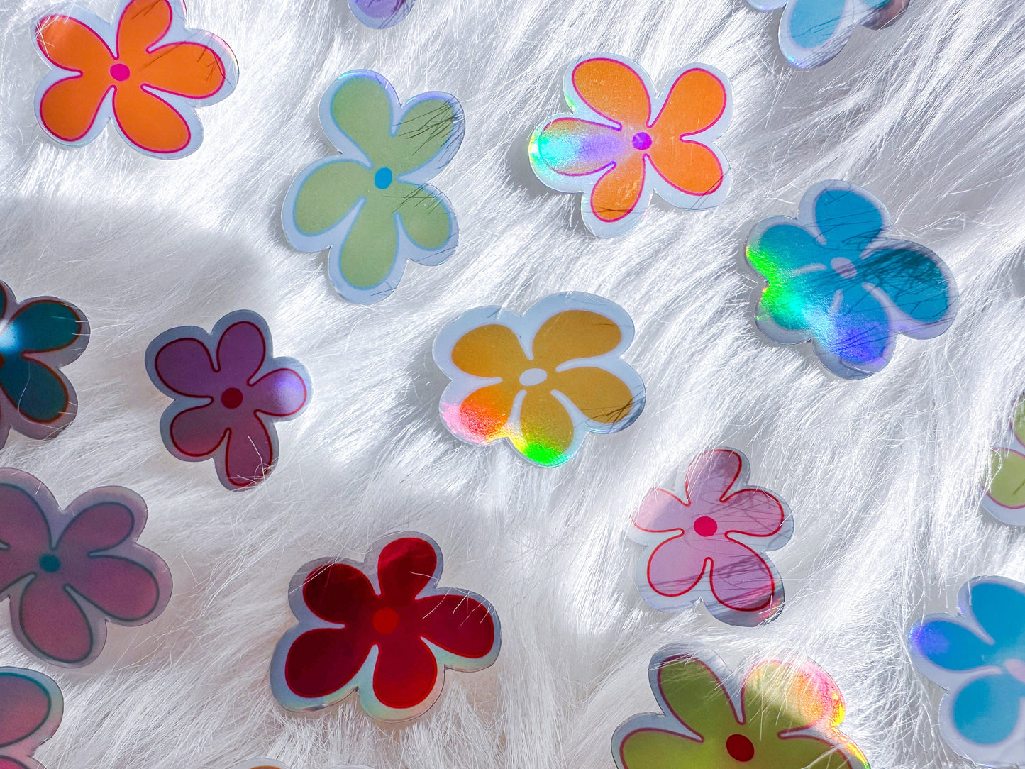 Groovy Flower Holographic Sticker Pack