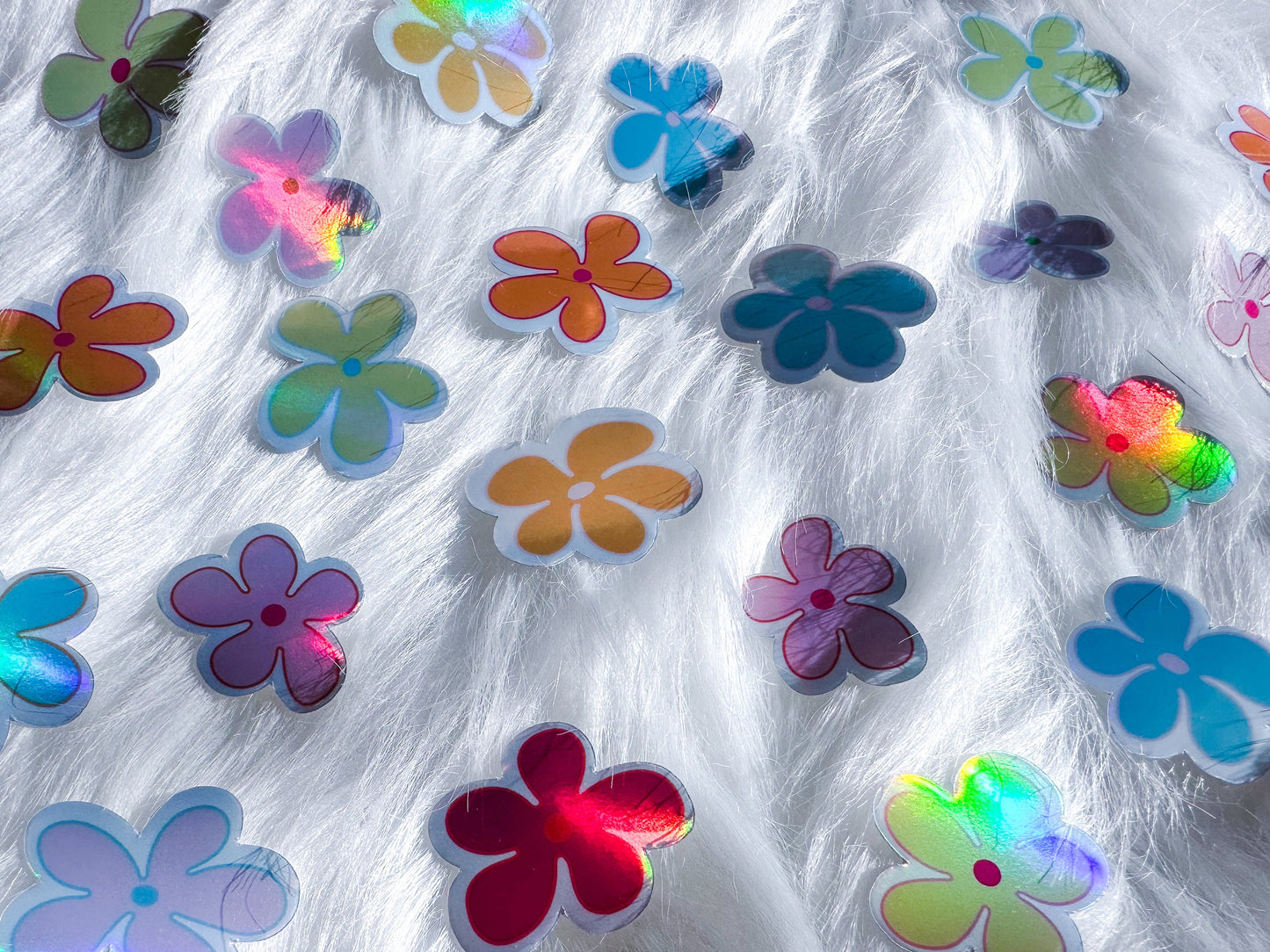 Groovy Flower Holographic Sticker Pack