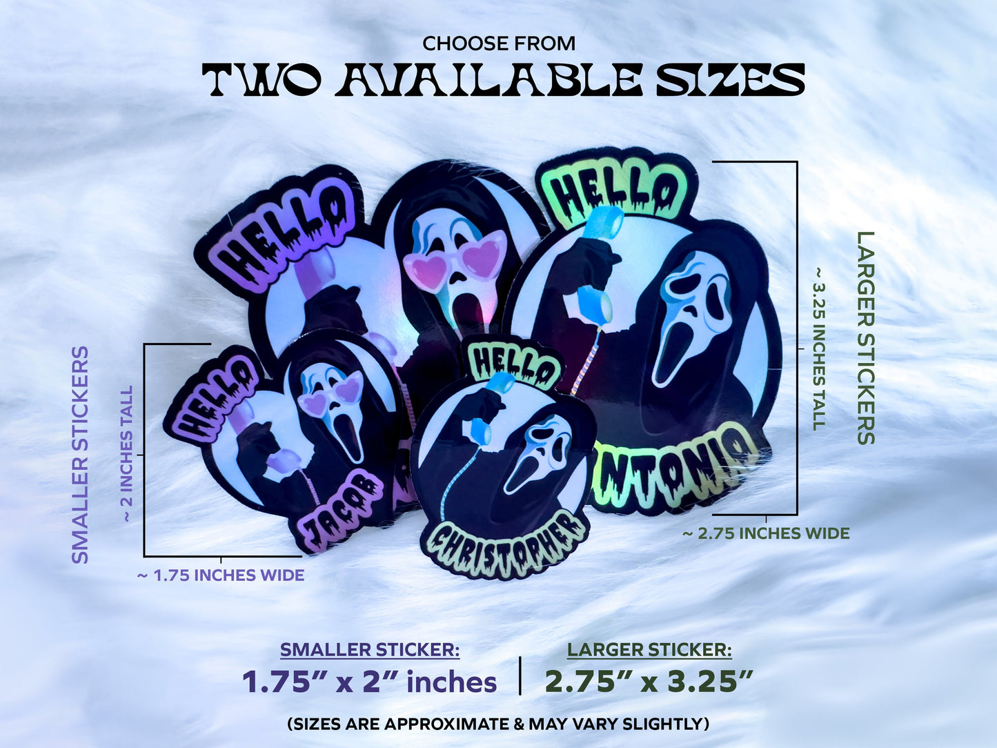 Custom Name Halloween Sticker Pack