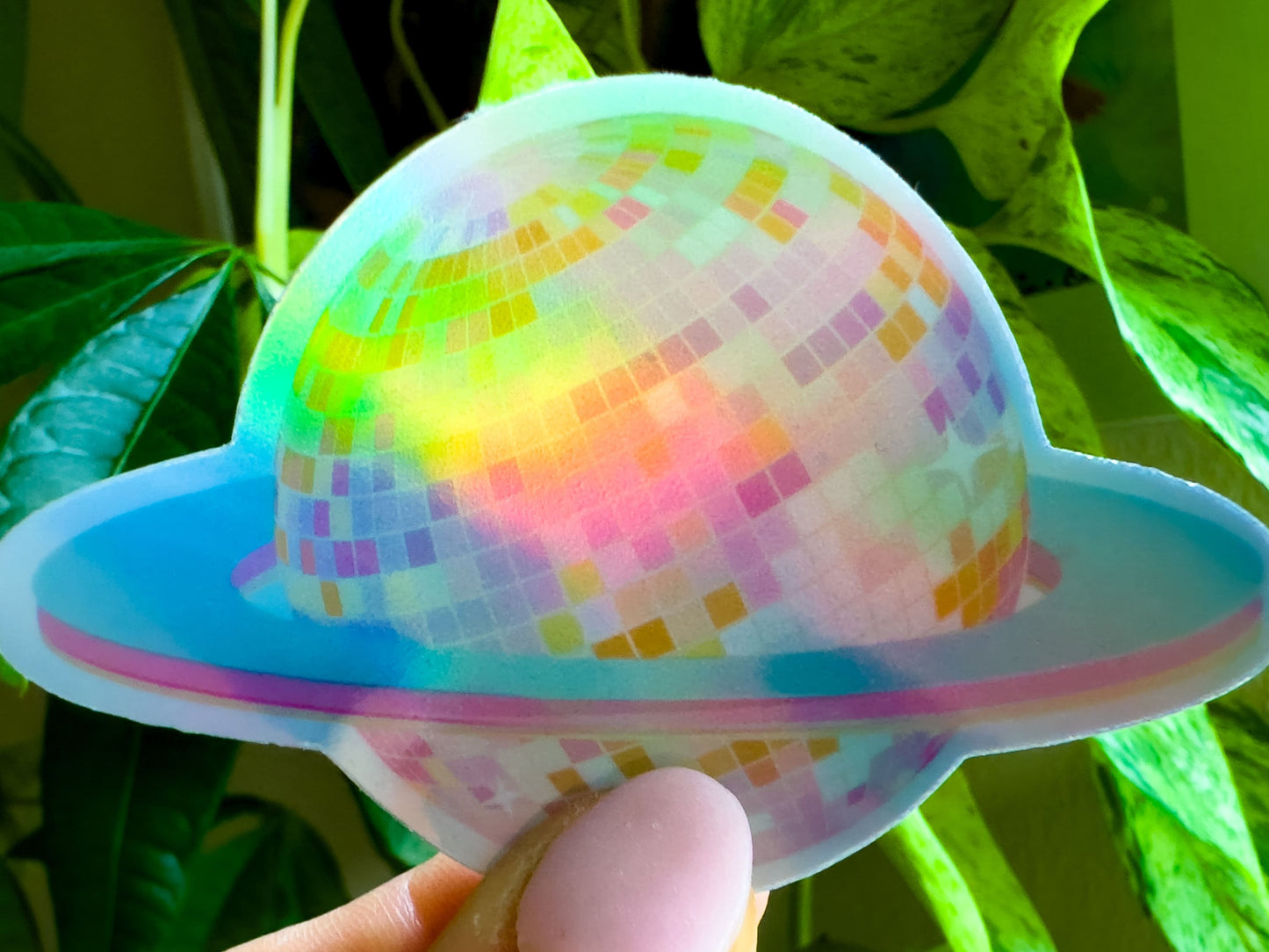 Intergalactic Disco Waterproof Holographic Sticker