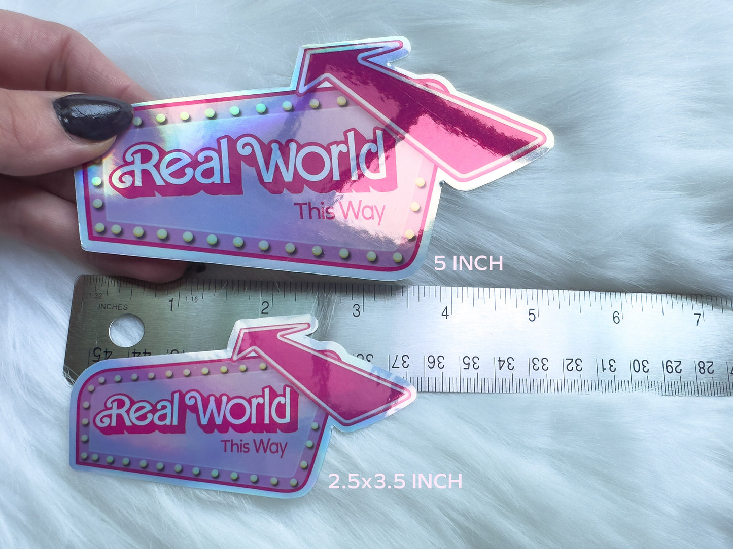 Real World This Way Sticker