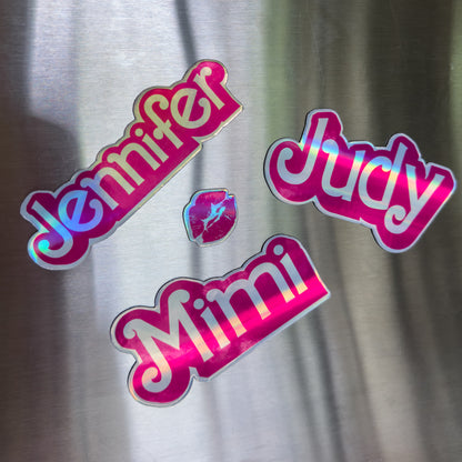 Custom Name Holographic Magnet