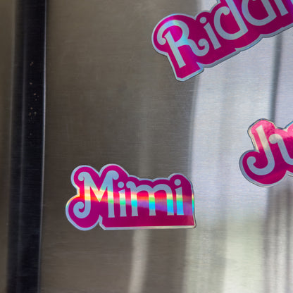 Custom Name Holographic Magnet